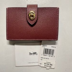 Vintage Rare Coach turnlock accordion card case